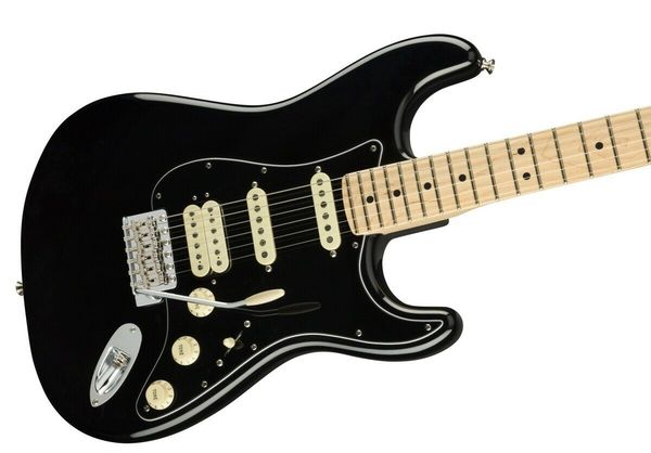 

performer st hss maple fingerboard black electric guitar