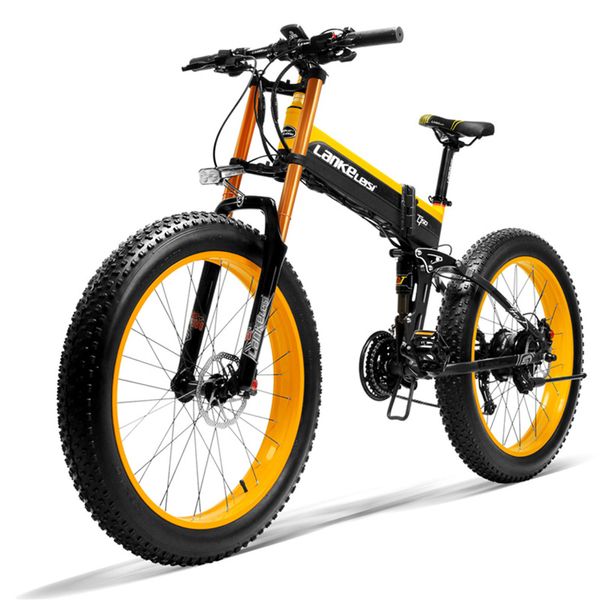 

configure 48v 17.5ah lithium battery 1000w men's mountain b ike snowmobile lankeleisi electric bike t750plus 26 inch 4.0 fat tire dirt