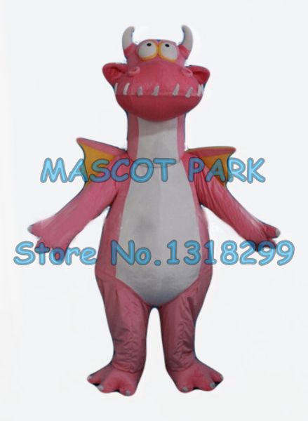 

mascot doll costume mascot pink dino pterosaurs mascot costume size dragon dinosaur theme anime costumes carnival fancy dress, Red;yellow