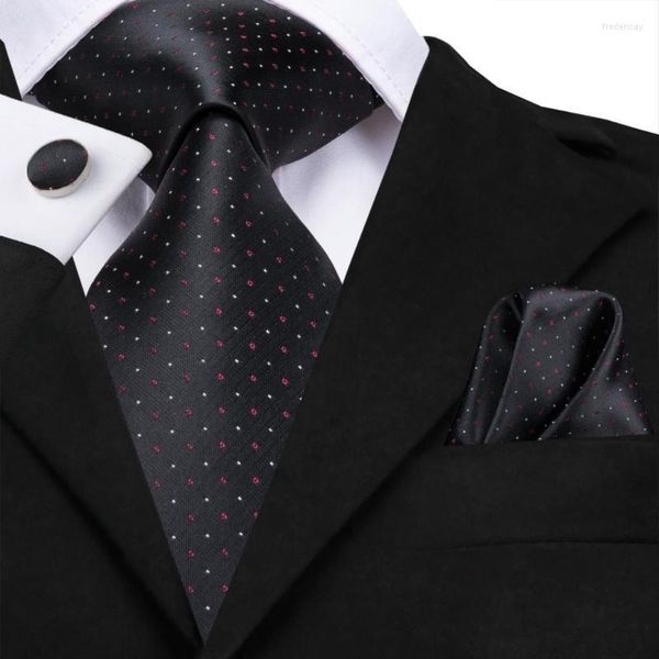 Галстуки с бабочками черная красная белая точка шелковая свадебная галстука для мужчин из ручной запонки подарок-галстука модельер бизнес-вечеринка снятие Hi-Tie Fred22