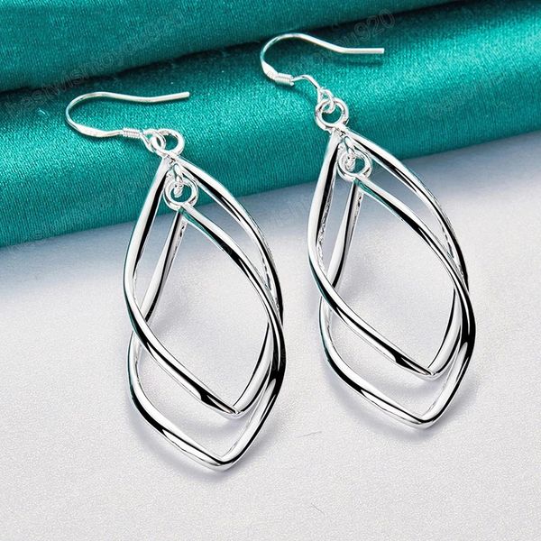 

925 sterling silver dangle earring for woman fashion charm earrings silver jewelry