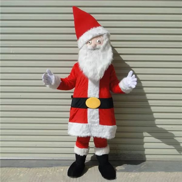 

halloween santa claus mascot costume customize cartoon plush anime theme character size christmas carnival outdoor party outfit, Red;yellow