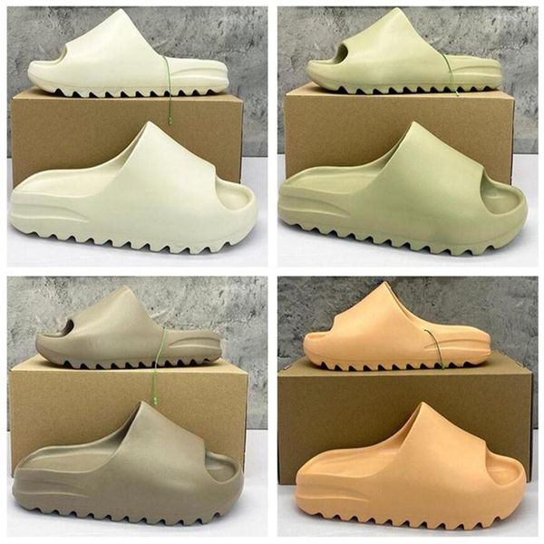 

foam runner platform slipper sandal shoes resin triple black white bone earth brown mens women stylist slides sandals the beautifu296n