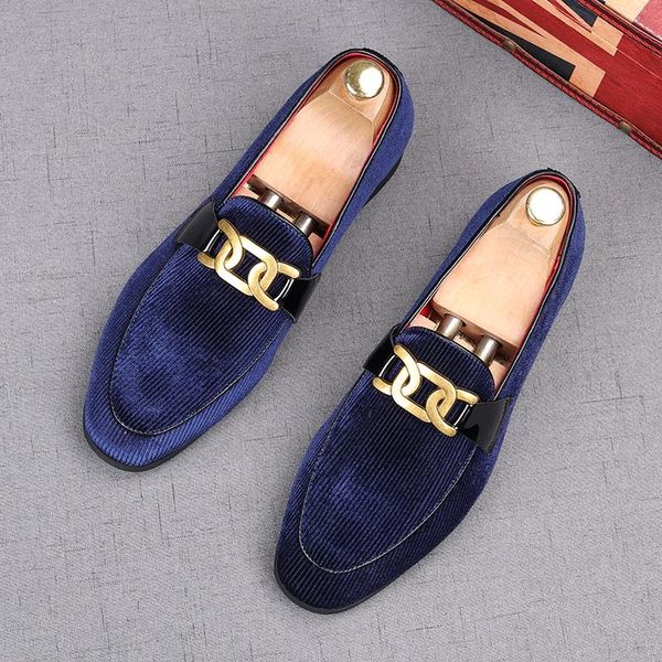 Мужские вельветовые указали новая черная металлическая пуговица Oxford Flats Casual Shoes Свадебное платье для вечеринки для выпускной вечеринки для бизнеса обувь Zapato