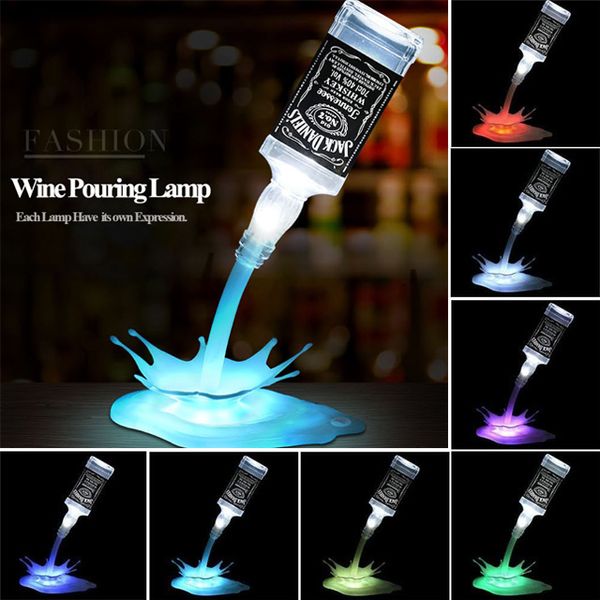 Lâmpada de fantasia Pour Touch Pour LED USB Light Rechargable Wine 3D Night Switch The Novelty Decoration Bottle Bar Party Buopg