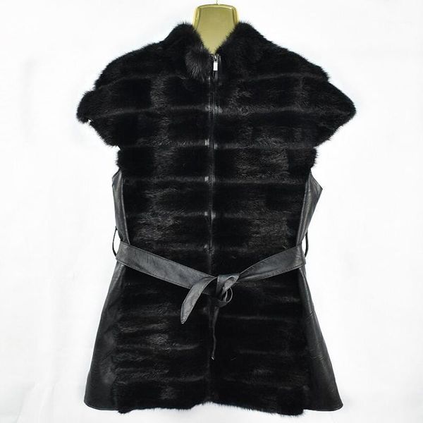 Женская меховая искусство 2022 кожаная норка пиджак мода Сплошная женщина натуральный теплый уличный стиль