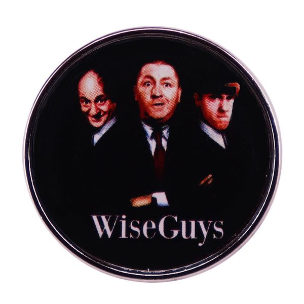

the three stooges button enamel pin comedy movie poster inspiration badge, Blue