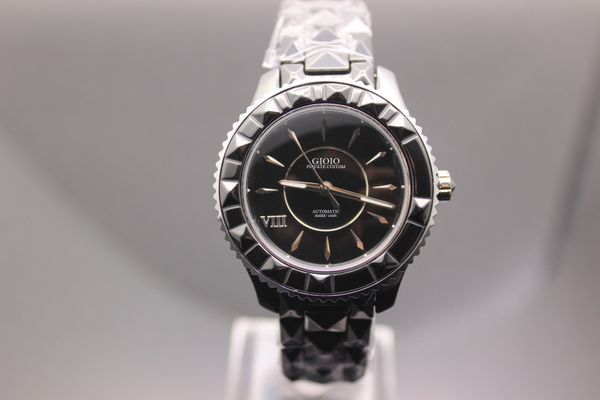 

white black ceramic women men quartz watch ceramica diamond, Slivery;brown