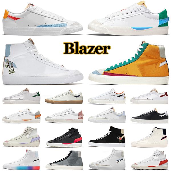 

shoes blazer mid 77 vintage blazers high low men women designer sneakers jumbo black white indigo usa denim sketch chaussure
