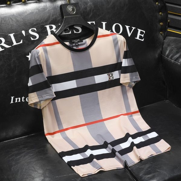 

in the summer of 2022 men mercerized cotton short sleeve t shirt (size  - 6 xl ) figure khaki sofa 220420, White