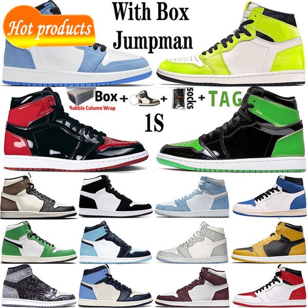 

with box 1 og 1s mens basketball shoes rebellionaire heritage bordeaux bred patent hyper royal university blue obsidian dark mocha women, Black