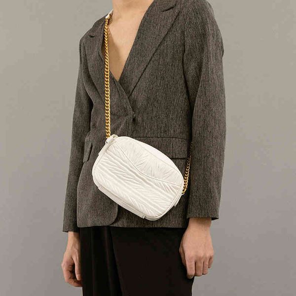 

ladies fashion trend new brand bag wholesale women's 2021 three-dimensional wrinkled small square simple single shoulder diagonal chain