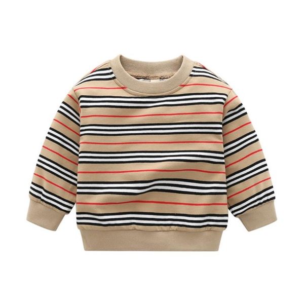 

2021 new baby boys striped sweaters spring autumn boys knitted pullover kids cotton sweatshirt children loose casual swea296l, Blue