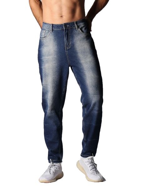 

men washed slant pocket jeans a8uv#, Blue