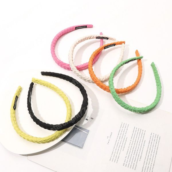 

fashion spring summer headwear hair hoop fresh candy color thin headband girls hairband women hair accessories, Slivery;white