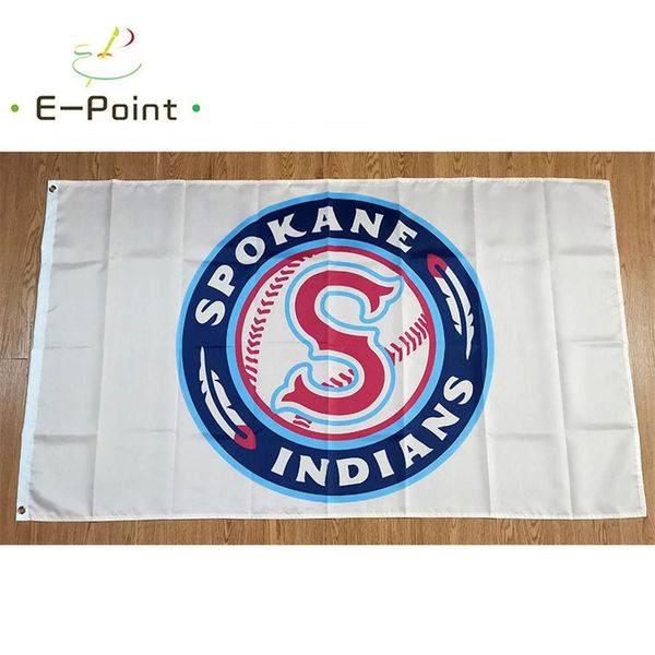 

milb spokane indians flag 3 5ft 90cm 150cm polyester banner decoration flying home & garden festive gifts257c