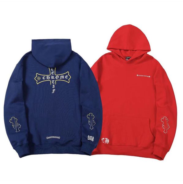 

fashion loose mens sweatshirts classic brand ch designer hoodie horseshoe sanskrit print luxury zipper jacket pullover hooded coat women sw, Black