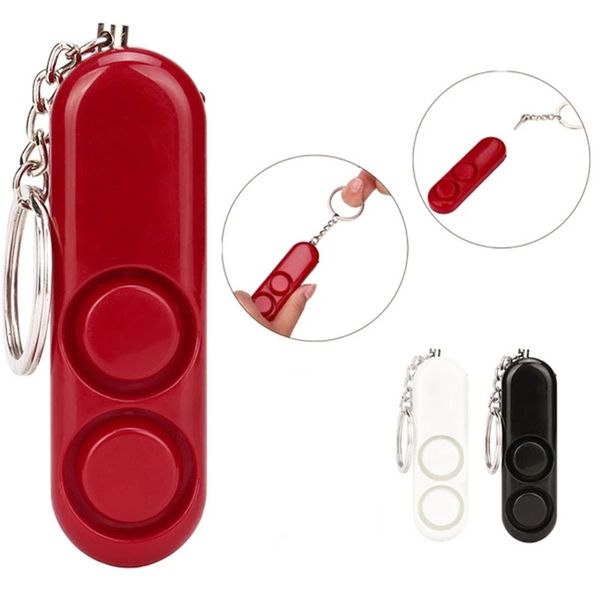 120db auto-défense porte-clés pendentif filles sortantes alarme de sécurité personnelle LED porte-clés porte-clés dispositif Anti-perte