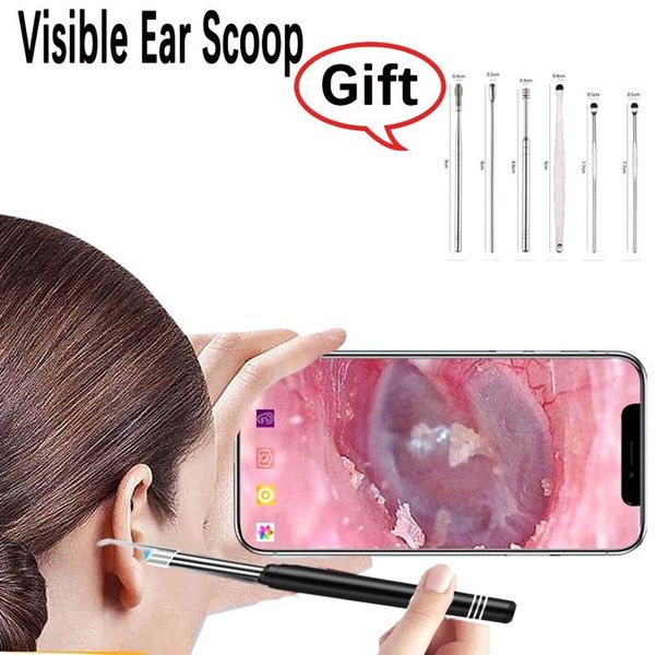 Smart Visual Ear Cleaner Stick Endoscopio Pick Camera Otoscopio Rimozione della cera Picker Strumento di rimozione della cera 220323