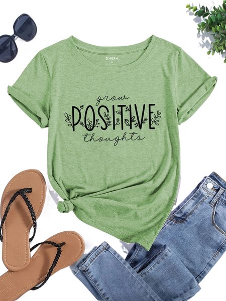 

p.lants and l.etter graphic tee u63s#, White