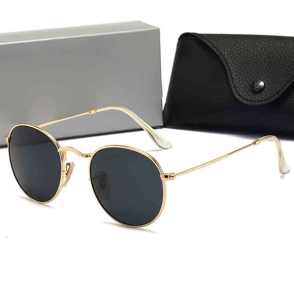 

sunglasses designer sunglasses fashion round brand design uv400 eyewear metal gold frame tr90 sun glasses men women mirror glass lens with v, White;black