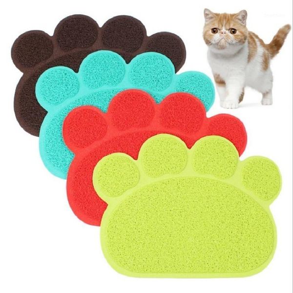 Pet Dog Cat Lettiera Zerbino Alimentazione Cucciolo Gattino Piatto Ciotola Tovaglietta Vassoio Tidy Facile Pulizia Sleeping Pad Artiglio Letti Mobili