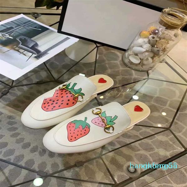 Tasarımcı Kadın Terlik Erkek Moafers Orijin Deri Cowhide Sandalet Sıradan Ayakkabı Metal Toka Flip Flops Dantel Kadife Tembel Dupe