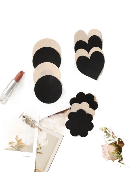 

6pairs solid nipple cover f6y8#, Black;red