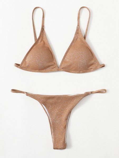 

sparkly glitter triangle bikini swimsuit t0nr#, White;black