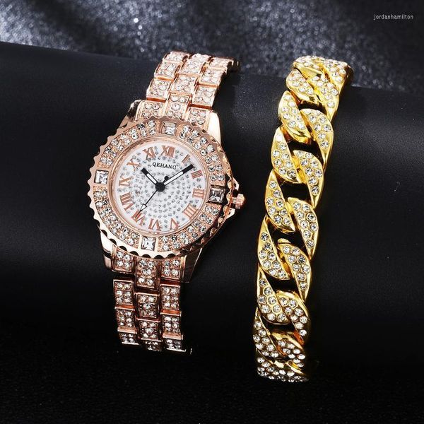 Mulheres de luxo Fashion Alloy Wrist Assista a aço inoxidável quartzo relógios de pulseira feminino Presentes de zegarek damski relógios de pulso