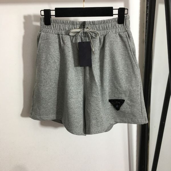 

summer women's shorts short pants casual loose ladies running trousers elastic waist triangle black grey glitter, White;black