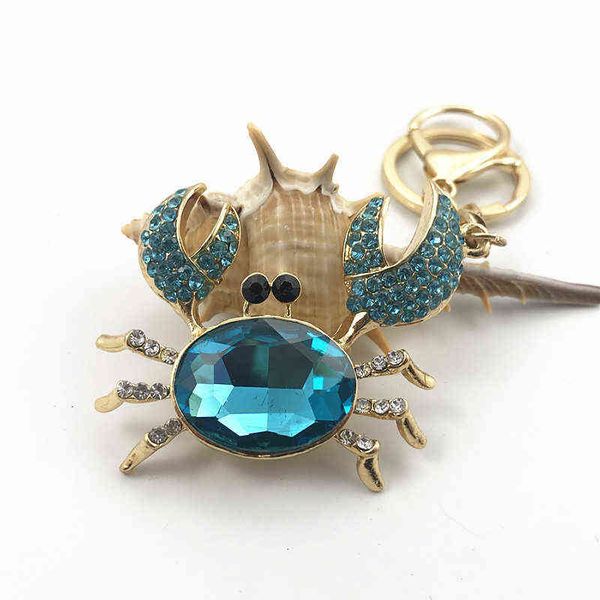 

creative crab women's backpack key pendant, Slivery;golden