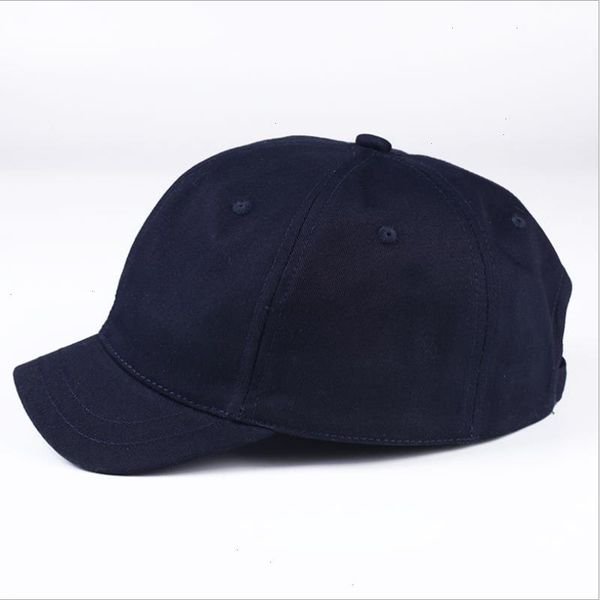 

fashion short brim dad hat solid color adjustable hip hop casual soft korean version snapback baseball cap, Blue;gray