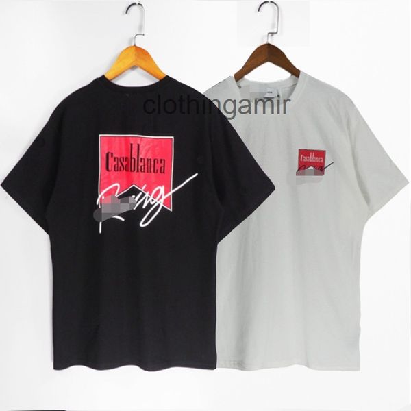 

designer t shirts correct version of high street rhude printed short sleeve round neck t-shirt loose off shoulder casual bottoming tide tee, White;black