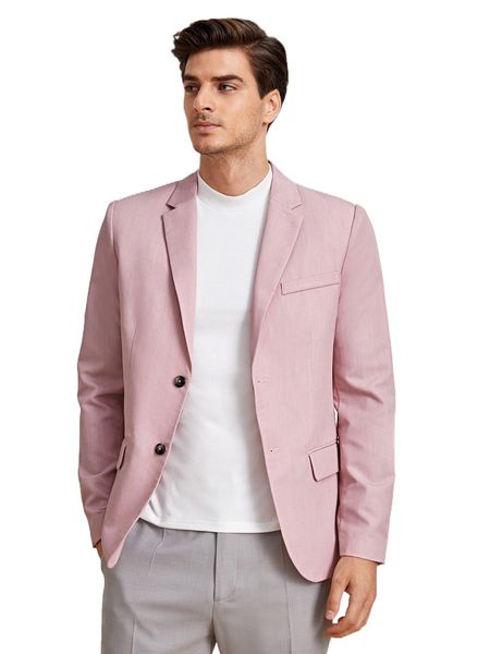 

men single breasted flap detail blazer p9na#, White;black