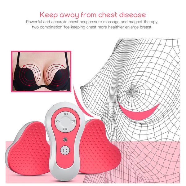 

magnet breast enhancer electric chest enlargement massager anti-chest sagging device breast acupressure massage therapy tool 31n