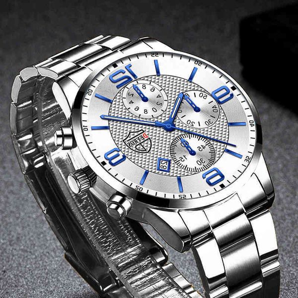 

luxury mens sport stainls steel watch fashion men busins leather quartz watch man calendar luminous clock 2cpf, Slivery;brown