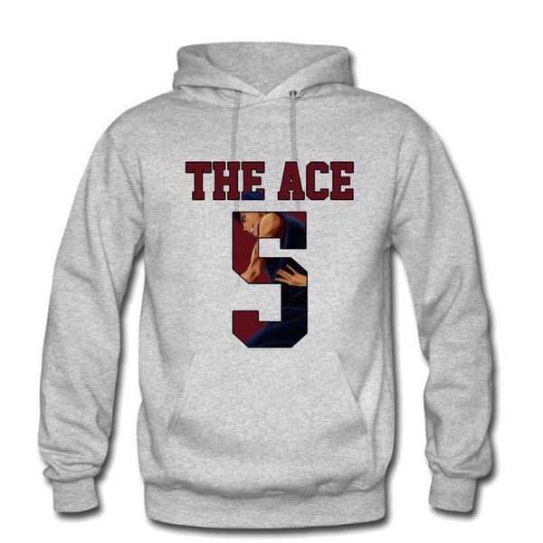 Herren Hoodies Sweatshirts Kuroko No Basket Aomine Daiki The Ace Nr 5 Jersey Winter Fleece aus reiner Baumwolle Kurokos Basketball-Kapuzenpullover