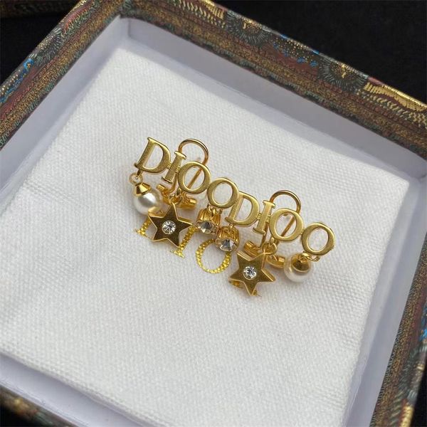 

82% off online sale new pearl earrings female family brass earrings, Golden