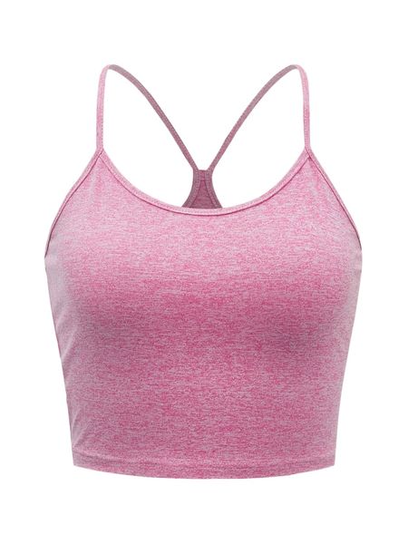 

plus marled print racerback cami 94uw#, Black