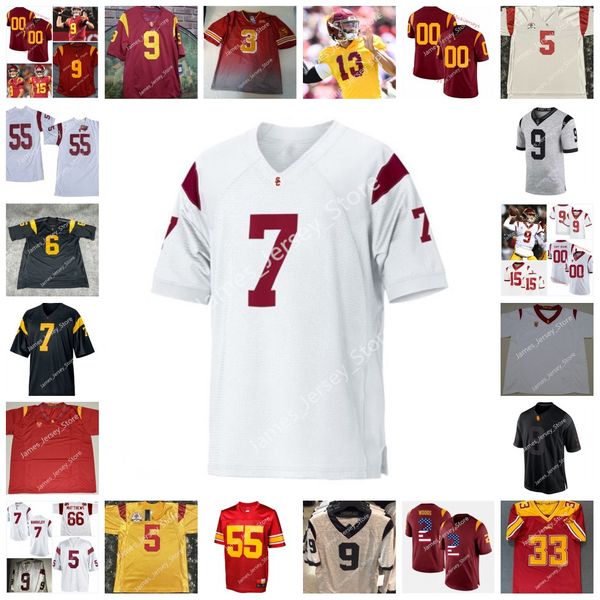 

9 kedon slovis 7 matt barkley usc trojans football jersey 0 korey foreman 1 gary bryant jr. 42 ishmael sopsher 82 jake smith 2 jaxson dart 1, Black