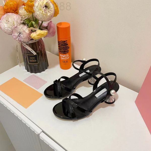 

sandals designer black thick heel sandals 2022 summer open toe high s one line buckle wine cup with thin fairy 4usa