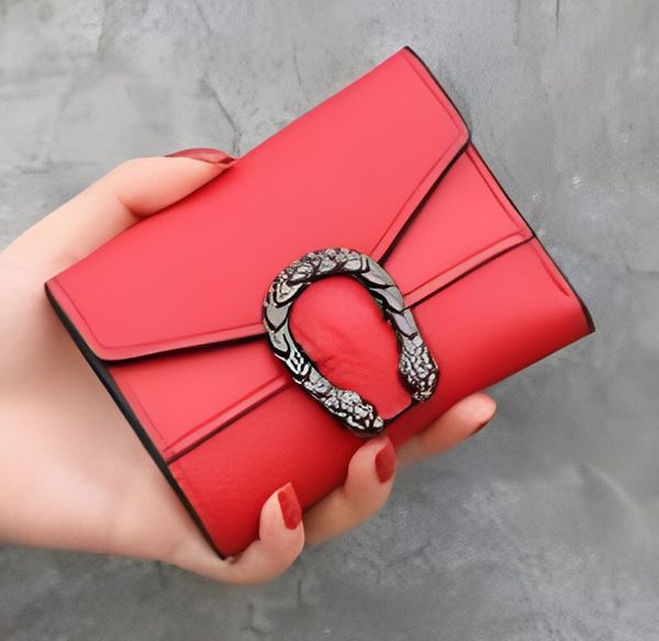 

6 colors wallets small wallet female short retro fold change purses red black green brown pure color mini womens bags factory price