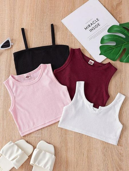

toddler girls 3pcs tank & 1pc cami she, Blue
