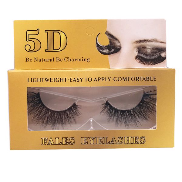 1 Paar/Box 5D-Faux-Wimpern Cruely Free Natürliche lange Faux-Nerzwimpern Vollstreifen Ultra Wispies Falsche Wimpern