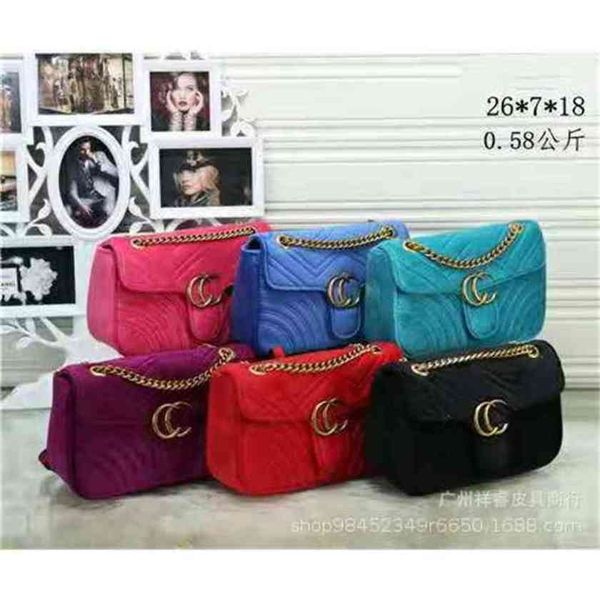 

20% off sitewide 2022 luxury bags evergreen suede style horizontal square solid color wavy lock women's bag