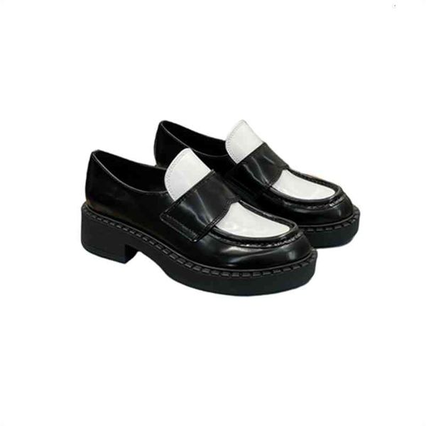 

dress shoes women loafer brand designer flat woman fashion lady brushed genuine leather design casual shoes, Black