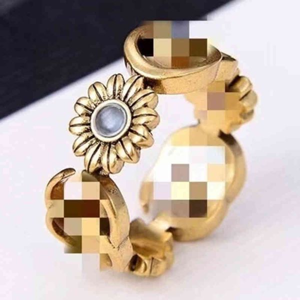 

little daisy ring turquoise hollow make old petal jewel luxury_mb7b, Silver