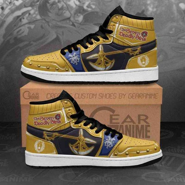 

escanor divine axe rhitta sneakers seven deadly sins anime shoes, Black