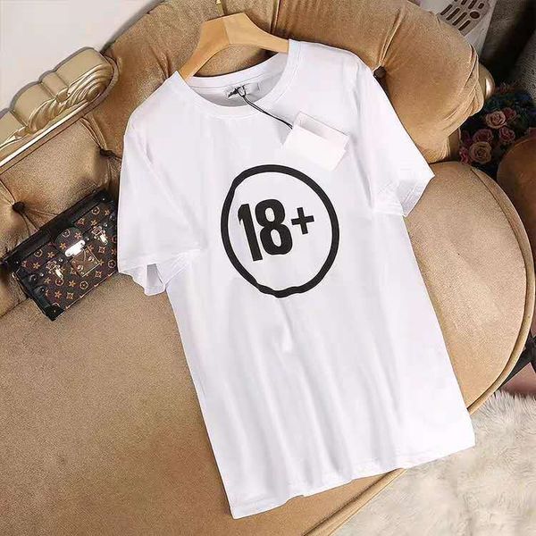 

2022 t shirt cotton short-sleeved fashion men and women short t-shirt couple models men and women cotton printed short, White;black